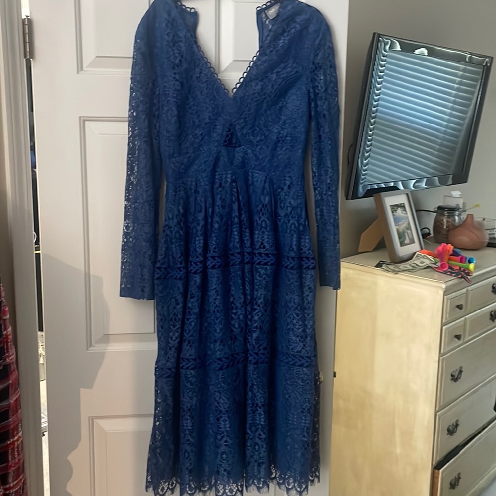 ASOS blue lace dress